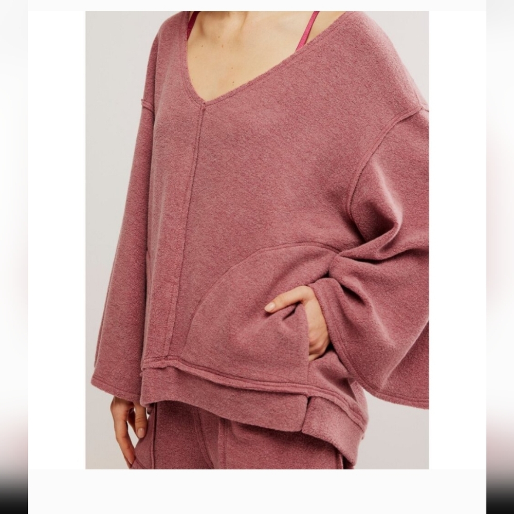 NWT Free People Day Off Fleece Pullover / Wild Ginger - Picture 4 of 5